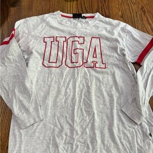 UGA Georgia Bulldogs Champion Large L Red Cotton T-Shirt Tee Pennant